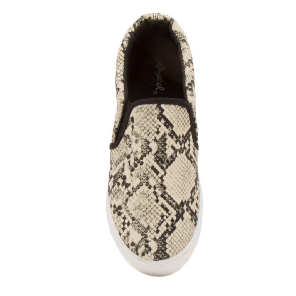 π₯HPπ₯ Qupid Snakeskin Print Vegan Slip On Sneaker - Picture 4 of 5